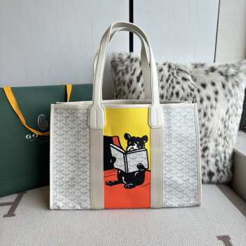 Uubags Goyard Villette Tote Bag MM In White 45x15x32cm
