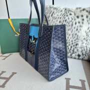 Uubags Goyard Villette Tote Bag MM In Navy Blue 45x15x32cm - 2