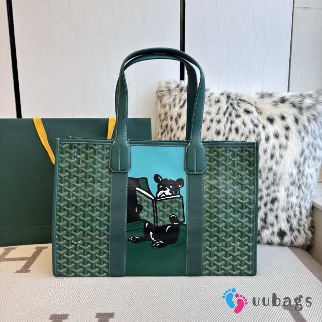 Uubags Goyard Villette Tote Bag MM In Green 45x15x32cm - 1