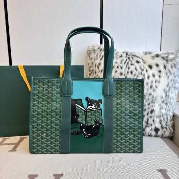 Uubags Goyard Villette Tote Bag MM In Green 45x15x32cm