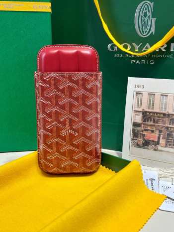 Uubags Goyard Churchill 3 Cigar Case In Red 18x8x3.5cm