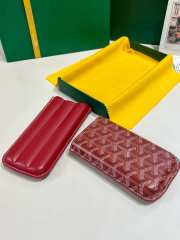 Uubags Goyard Churchill 3 Cigar Case In Red 18x8x3.5cm - 5