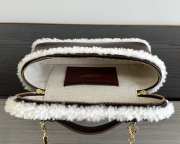 Uubags Chanel Vanity Case with Top Handle in Dark Brown Shearling Sheepskin & Gold-Tone Metal 17x19.5x5.5cm - 3
