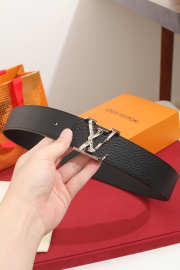 Uubags Louis Vuitton Initiales 4cm Reversible Belt With Silver-tone Metal In Black - 6