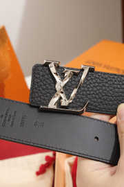 Uubags Louis Vuitton Initiales 4cm Reversible Belt With Silver-tone Metal In Black - 4