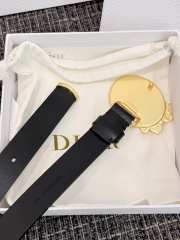 Uubags Dior Medaillon Belt Black Smooth Calfskin 25mm - 4