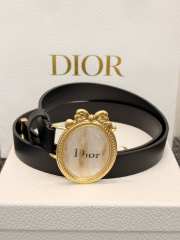 Uubags Dior Medaillon Belt Black Smooth Calfskin 25mm - 3
