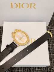 Uubags Dior Medaillon Belt Black Smooth Calfskin 25mm - 2