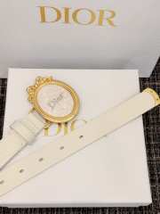 Uubags Dior Medaillon Belt White Smooth Calfskin 25mm - 4