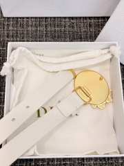 Uubags Dior Medaillon Belt White Smooth Calfskin 25mm - 2