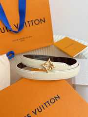 Uubags Louis Vuitton M4195V LV Flowergram Double-Sided Belt With Gold-tone Metal In Creme Monogram 2cm  - 1