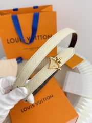 Uubags Louis Vuitton M4195V LV Flowergram Double-Sided Belt With Gold-tone Metal In Creme Monogram 2cm  - 4