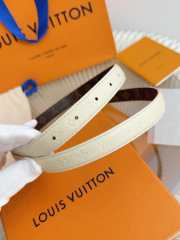 Uubags Louis Vuitton M4195V LV Flowergram Double-Sided Belt With Gold-tone Metal In Creme Monogram 2cm  - 5