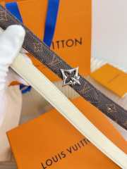 Uubags Louis Vuitton M4195V LV Flowergram Double-Sided Belt With Silver-tone Metal In Creme Monogram 2cm  - 3