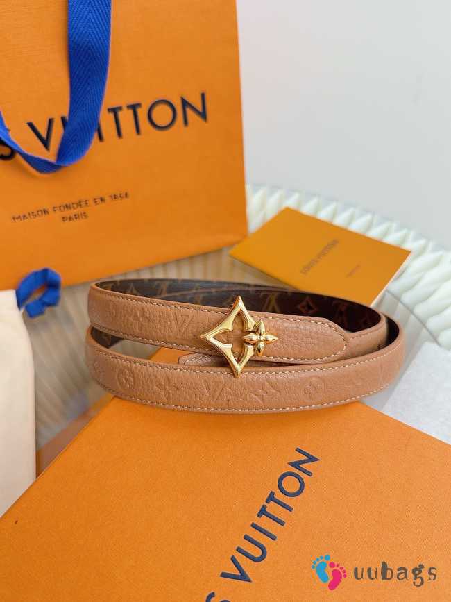 Uubags Louis Vuitton M4194W LV Flowergram Double-Sided Belt In Arizona/Monogram Brown 2cm - 1