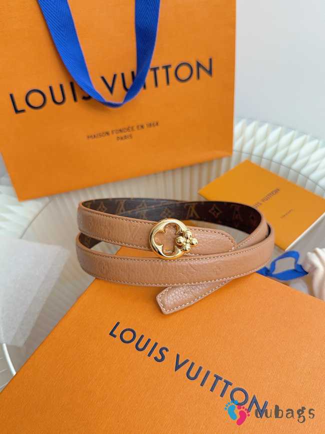 Uubags Louis Vuitton M4194W LV Flowergram Round 2cm Reversible Belt In Tan/Brown - 1
