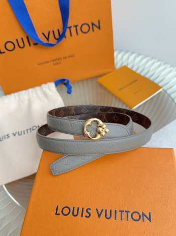 Uubags Louis Vuitton M8372V Flowergram Round 3cm Reversible Belt In Grey/Brown