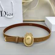 Uubags Dior Médaillon Belt Marron Bobby Brown Suede Calfskin With Gold Buckle 2.5cm - 1
