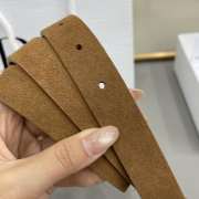 Uubags Dior Médaillon Belt Marron Bobby Brown Suede Calfskin With Gold Buckle 2.5cm - 6