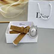 Uubags Dior Médaillon Belt Marron Bobby Brown Suede Calfskin With Silver Buckle 2.5cm - 5