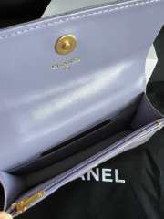 Uubags Chanel CC Top Handle Bag In Taro Purple Caviar Leather With Chain 17cm - 3