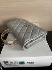 Uubags Chanel Woc CC Top Handle Bag In Grey Caviar Leather 19cm - 3