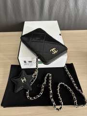 Uubags Chanel black patent quilted phone crossbody bag 11cm - 4