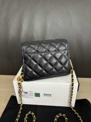 Uubags Chanel Classic Card Holder On Chain With Black Lambskin Leather 12cm - 2
