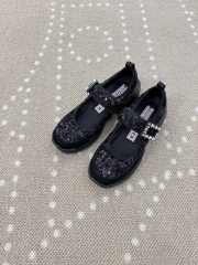Uubags Roger Vivier Viv' on the Run Mary Janes in fabric black - 1