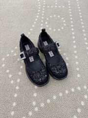 Uubags Roger Vivier Viv' on the Run Mary Janes in fabric black - 4