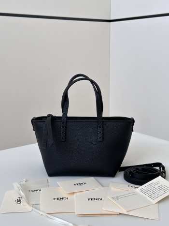 Uubags Fendi Mini Roll Tote Bag In Black 15.5x11x13cm