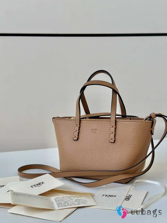 Uubags Fendi Mini Roll Tote Bag In Brown 15.5x11x13cm - 1
