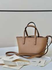 Uubags Fendi Mini Roll Tote Bag In Brown 15.5x11x13cm - 1