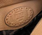 Uubags Fendi Mini Roll Tote Bag In Brown 15.5x11x13cm - 6