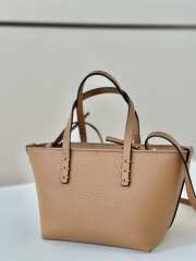 Uubags Fendi Mini Roll Tote Bag In Brown 15.5x11x13cm - 5