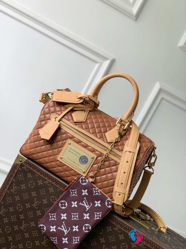 Uubags Louis Vuitton M2A455 Speedy P9 Bandoulière 25 Reversible Bag Monogram Fig 25x15x15cm - 1