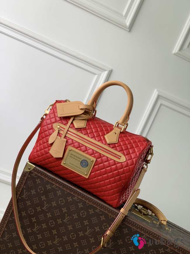 Uubags Louis Vuitton M2A408 Speedy P9 Bandoulière 25 Reversible Bag Monogram Red 25x15x15cm - 1