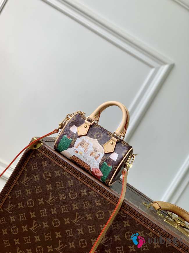 Uubags Louis Vuitton M2A895 Nano Speedy Bag Monogram Room Service 16x10x7.5cm - 1