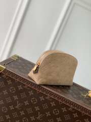 Uubags Louis Vuitton M29679 Pochette Cosmétique PM Pouch In Beige Suede Leather 19x12x6cm - 5