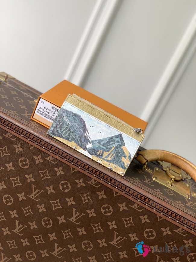 Uubags Louis Vuitton M29708 Coin Card Holder In Monogram Highlands Green 8x14.5x1cm - 1