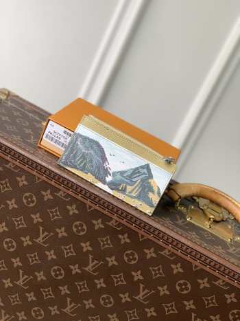 Uubags Louis Vuitton M29708 Coin Card Holder In Monogram Highlands Green 8x14.5x1cm
