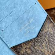 Uubags Louis Vuitton M29735 Pocket Organizer Wallet In Monogram Highlands Blue 7.5x11.1x1cm - 3