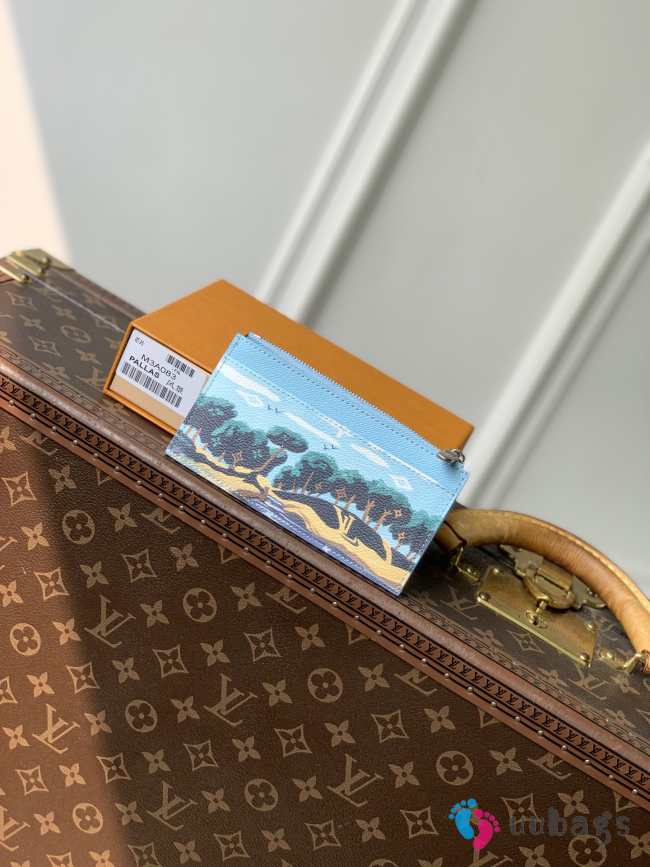 Uubags Louis Vuitton M3A083 Card and Coin Purse In Monogram Highlands Blue 8x14.5x1cm - 1