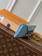 Uubags Louis Vuitton M3A083 Card and Coin Purse In Monogram Highlands Blue 8x14.5x1cm - 4