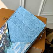 Uubags Louis Vuitton M3A083 Card and Coin Purse In Monogram Highlands Blue 8x14.5x1cm - 3
