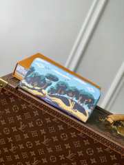 Uubags Louis Vuitton M29720 Zippy Wallet Horizontal In Monogram Highlands Blue 21x10x2.5cm - 2