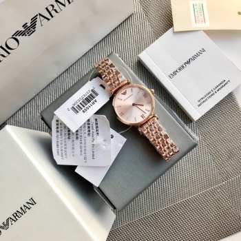 Uubags Emporio Armani Gianni T-Bar AR11059 Watch Rose Gold 