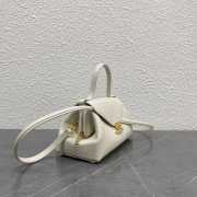 Uubags Celine Small Flair Bag In Grained Calfskin Creamy White 24x12x9cm - 5