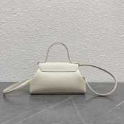 Uubags Celine Small Flair Bag In Grained Calfskin Creamy White 24x12x9cm - 3