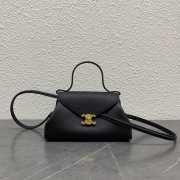 Uubags Celine Small Flair Bag In Grained Calfskin Black 24x12x9cm - 1